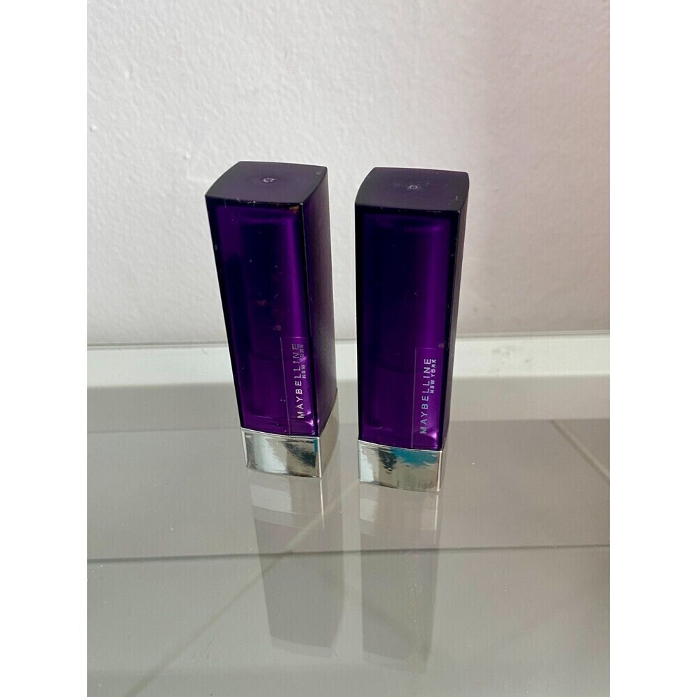 (2) Maybelline Color Sensational Lipstick #845 PITCH BLACK - 2  Pack NEW